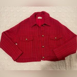 Mango oversized crop jacket medium